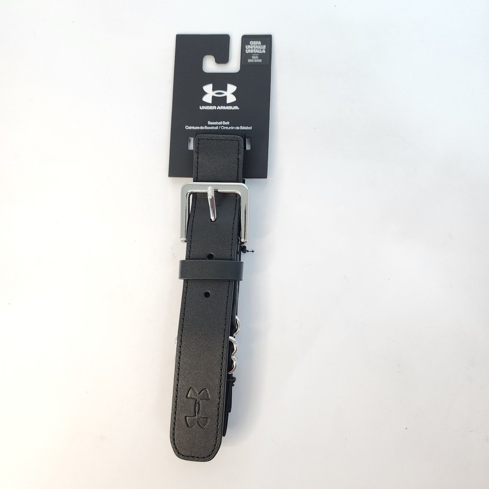 Under Armour Youth Baseball Belt Black Adjustable OSFA Boys 1252085-001